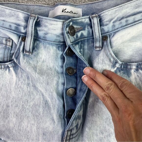 KanCan Dixon Jeans Women's 7/27 Acid Blue Boyfriend High Rise Ripped Light Wash - Picture 4 of 14